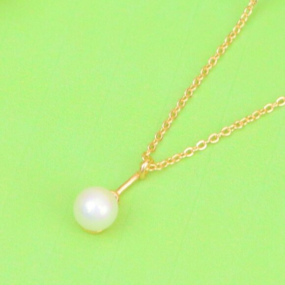 "Elegant Rose Gold Necklace with Pearl Drop and Adjustable Chain, XPNL1875 - Picture 14 of 14